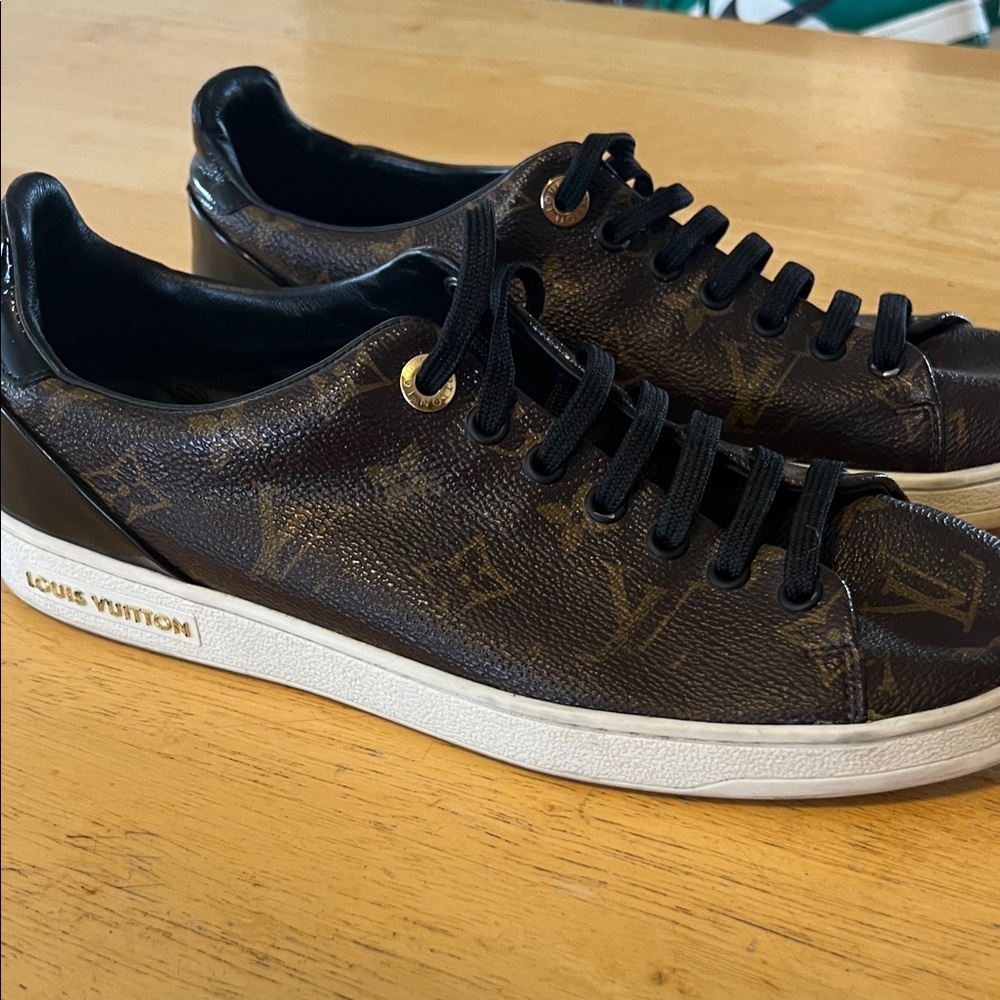 Louis Vuitton Dark Brown Monogram Sneakers - Picture 4 of 9